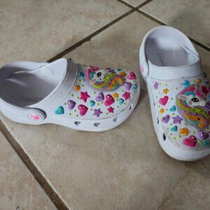 Light up girl unicorn crocks